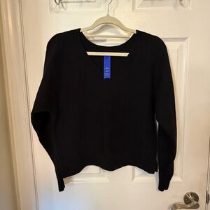 Kit + Ace Black Merino Blend V Neck Sweater Size XS